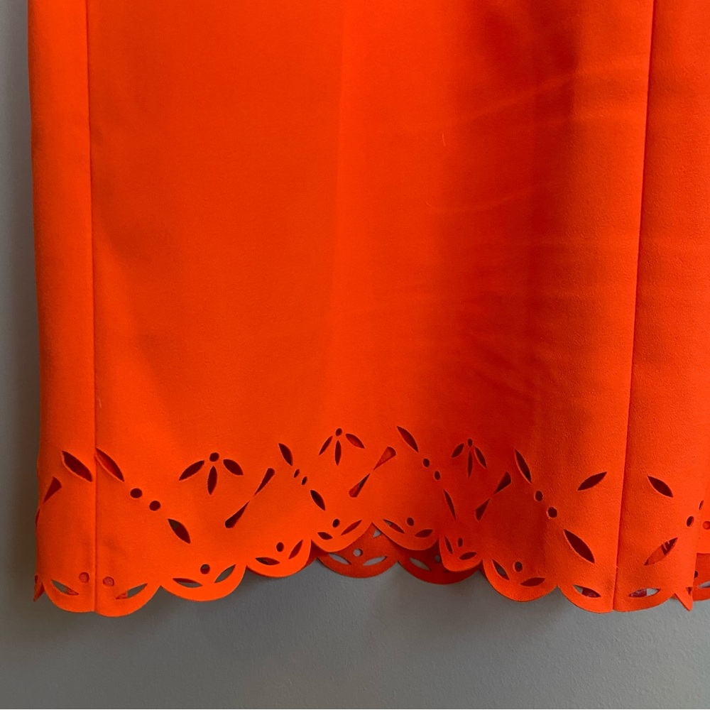 J Crew Laser Cut Sleeveless Dress, Orange, size 4‎ - Picture 10 of 11
